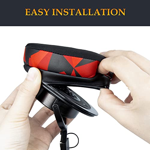 Image of SOULWIT Cooling Gel Earpads Cushions for Audio-Technica ATH M50X /M40X, HyperX Cloud /Alpha, SteelSeries Arctis, Ear Pads for Sony MDR-1ABT /1RBT /1RNC /7506, Turtle Beach Stealth 420X /600 - Red Storm