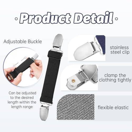 Pant Waist Tightener Waist Cinch Clip Belt Adjustable Elastic Pant Clip Clothing Dress Clips Back Cinch for Women3