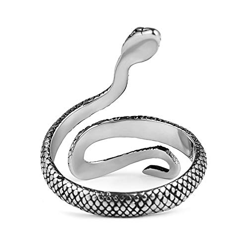 Bague serpent gothique idéale pour affirmer votre look en soirée rock - 2