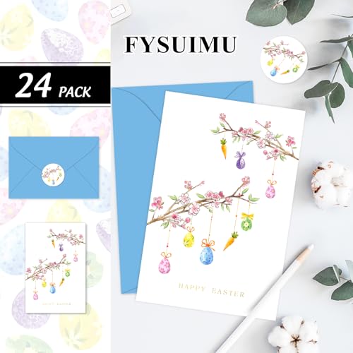 Cartes de vœux de Pâques aquarelle pour envoyer de l'amour à vos proches ce printemps