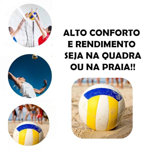 Bola De Vôlei Quadra Areia E Praia Padrão Oficial Nº5 Tamanho Profissional Costurada De PVC Circunfe