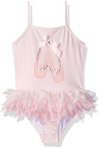 Kate Mack Girls' Little Prima Ballerina Tutu Swimsuit, Pink, 5