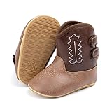 Miamooi Babyschuhe für Babys, Jungen, Mädchen, kuschelig, Fleece, warm, Winterstiefel, Kleinkinder, rutschfest, zum Schnüren, Lauflernschuhe, B05/Deep Brown, 12-18 Months