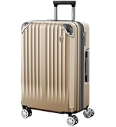 Amazon | スーツケース キャリーケース 拡張機能付き 大型 PC100% 軽量