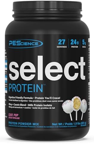 PEScience Select Protein Powder – Cake Pop, 27 Serving, Whey & Casein Blend for Muscle Growth & Recovery, Low Carb, Low Fat, Gluten-Free, Best Tasting, for Men & Women