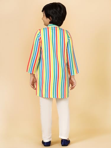 Image of A.T.U.N. (ALL THINGS UBER NICE) Candy Pop Stripes Kurta & Pyjama Set
