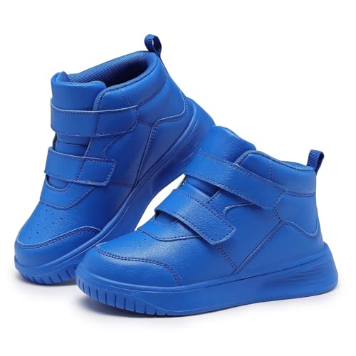 Image of Boys Girls Sneakers for Kids High Top Casual Lightweight Classic Adjustable Strap Dual Hook and Loops Running Shoes