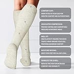 LEVSOX Thick Cotton Compression Socks for Women&Men 20-30mmHg Knee High Cute Support Sock for Nurses, Pregnancy, Travel - Image 2