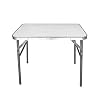 Wohaga Folding Aluminium Camping Table 75 x 55 x 60 cm with Carry Function – Folding Garden Table Side Table Picnic Table Aluminium Table Foldable and Height-Adjustable