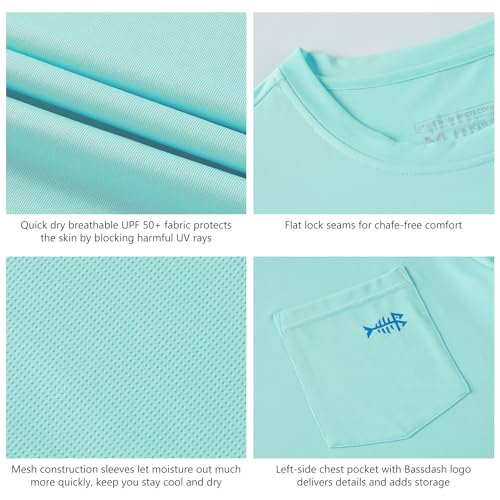 Image of BASSDASH Men's UPF 50+ Performance Long Sleeve T-Shirt UV Sun Protection Fishing Hiking Sports Shirts