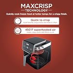 Ninja Air Apéritif Pro XL 6-in-1 avec 6.5 QT Capacité, Max C'est vrai. Air Fry, Air Rôtir, faire cuire, réchauffer, déshydrater, Max La technologie Crisp avec 450F, Panier antiadhésif & Plaque de Crisper, Gris, AF181 (Renewed)