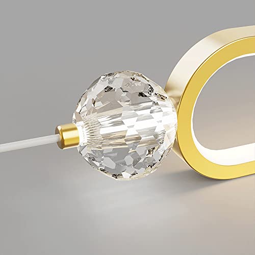 Lampe suspendue dorée haut de gamme avec diffuseur acrylique blanc