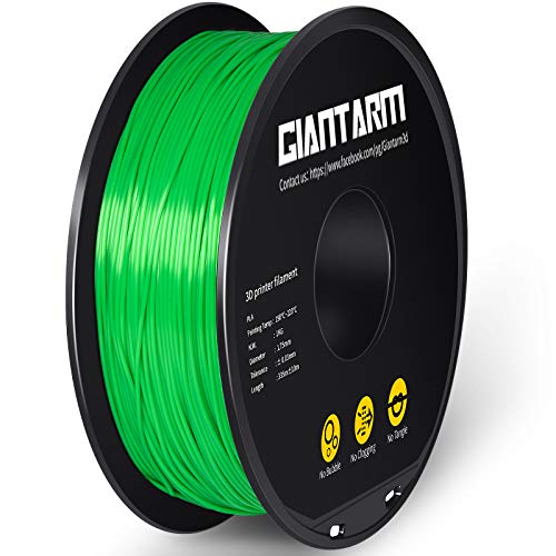 PLA Filament 1.75mm, GIANTARM New PLA 3D Printer Filament 1kg Spool (Green)…