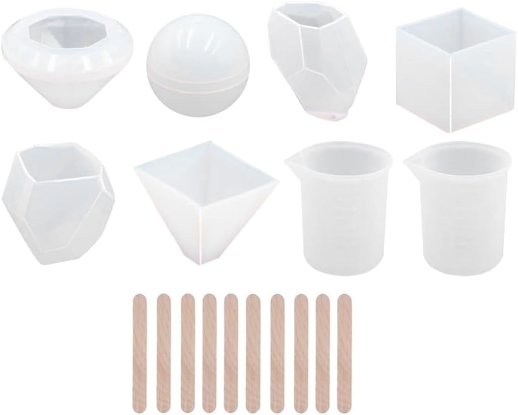 18pcs Silicone Resin Casting Molds DIY Jewelry Set