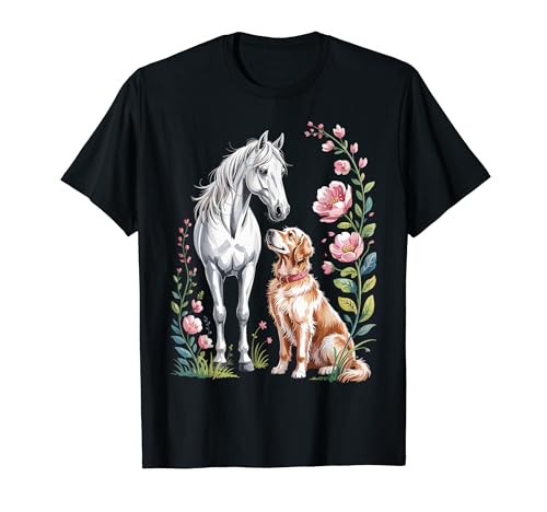 Floral Horse Dog Western Watercolor Boho Botanical T�V���c