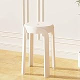 Matériaux de haute qualité, design humanisé : fabriqué en plastique fiable, résistant aux rayures, structure robuste, supporte jusqu'à 150 kg, design dos nu, lisse, bords arrondis, chaque pied de tabouret est doté d'un capuchon de protection pour éviter de rayer le plancher en bois. La hauteur du siège est de 46 cm, offrant une position assise confortable et sûre pour votre enfant.