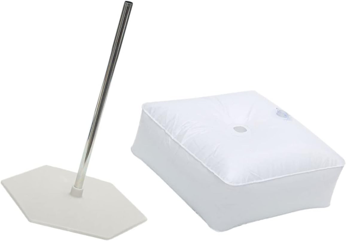 Mobestech Water Injection Bag Flag Base with Pole Xmas PVC Metal