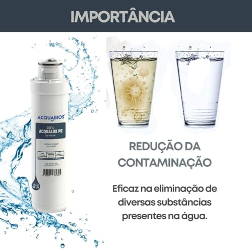 Filtro Refil Bebedouro Purificador Eletrolux Acqualux Pe10b Pe10x Acquabios