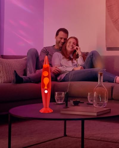 Image of Vanful 16 Inch Liquid Motion Lamp for Adults and Kids, Large Red Magma Motion Lamp with Orange Wax for Boys Girls Room Party Decor, Big Night Light Lamp 16 inch Suitable for Placing in Bedroom