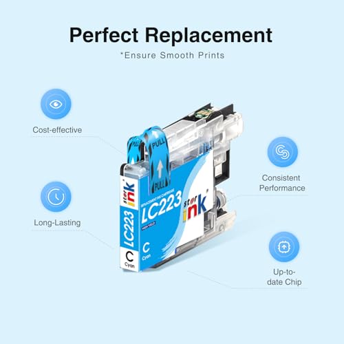 LC223 Ink Cartridges Compatible with Brother LC221 LC223 for Brother MFC-J4420DW MFC-J5320DW MFC-J4620DW MFC-J5625DW MFC-J480DW MFC-J4625DW DCP-J562DW DCP-J4120DW MFC-J5620DW 15Pack - Image 3