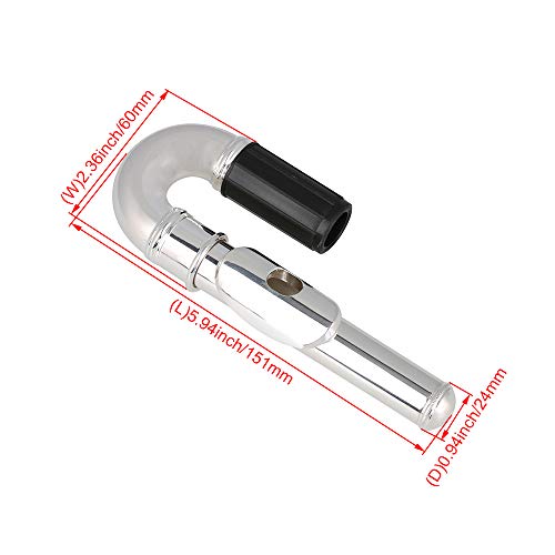 Silver-plated Flute Curved Head Joint for Classic Instrument Flute - Thumbnail 4
