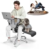 Newtral Freedom-X Criss Cross Chair with Wheels & Amrests- Cross Legged Office Chair with Laptop Tray, Multi-Position Recliner Chair, Adjustable Ergonomic Chair, Relax, Work from Home
