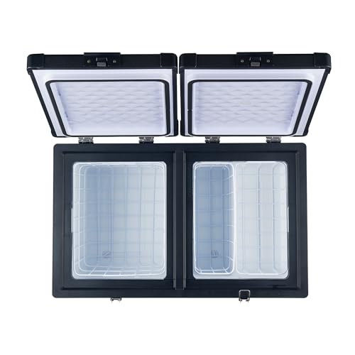 Image of Explorer Bear 12 Volt Refrigerator 12V Car Fridge 12 /24V DC 110-240V AC Portable Freezer Compressor Cooler 0℉-50℉ 3-Year Warranty for Truck Van RV SUV Boat Trailer Travel Road Trips Camping