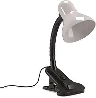 Luminária De Mesa Articulada Viking Clip Estudo Escritório Cor: Branco