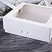 ONE MORE 9inch White Cookie Bakery Boxes,Large Pie Boxes with PVC Window Natural Disposable box 9x9x2.5,Pack of 12