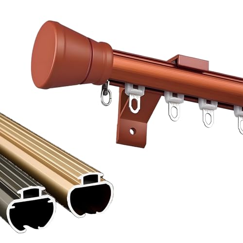 Barras de cortina de aluminio resistentes para separador de habitaciones deslizantes, ajustables, 100400 cm, montaje en pared, ideal para sala de estar, dormitorio, armario