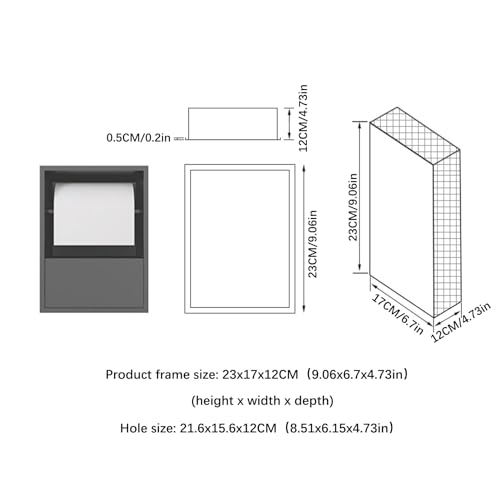 Niche de douche étanche acier inoxydable insert mural gris - 3