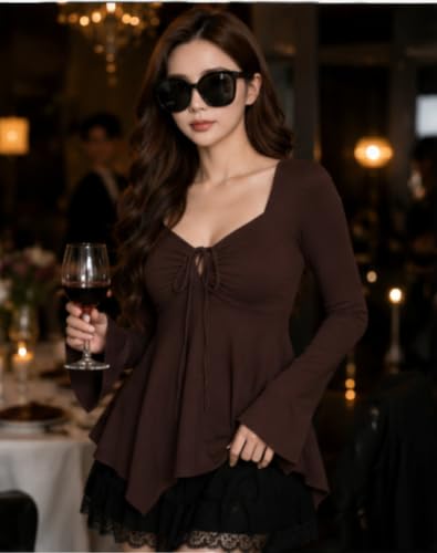 Generic Baby Doll Top Brown - Image 3