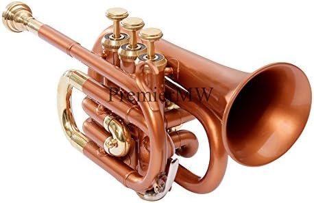 Bb PITCH POCKET TRUMPET COPPER COLORED WITH FREE CASE + MP