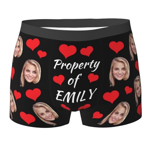 Custom Boxers for Men Boyfriend Father Husband, Personalized Funny Face Boxers for Birthday Valentine's Day Gifts for Him