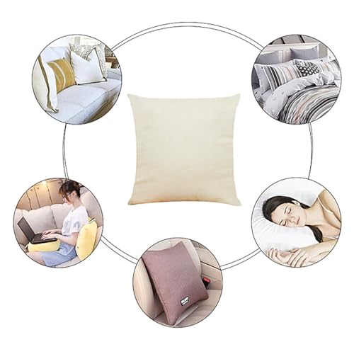 Coussins de canapé décoratifs tournesol 40x40 en lin lot de 4
