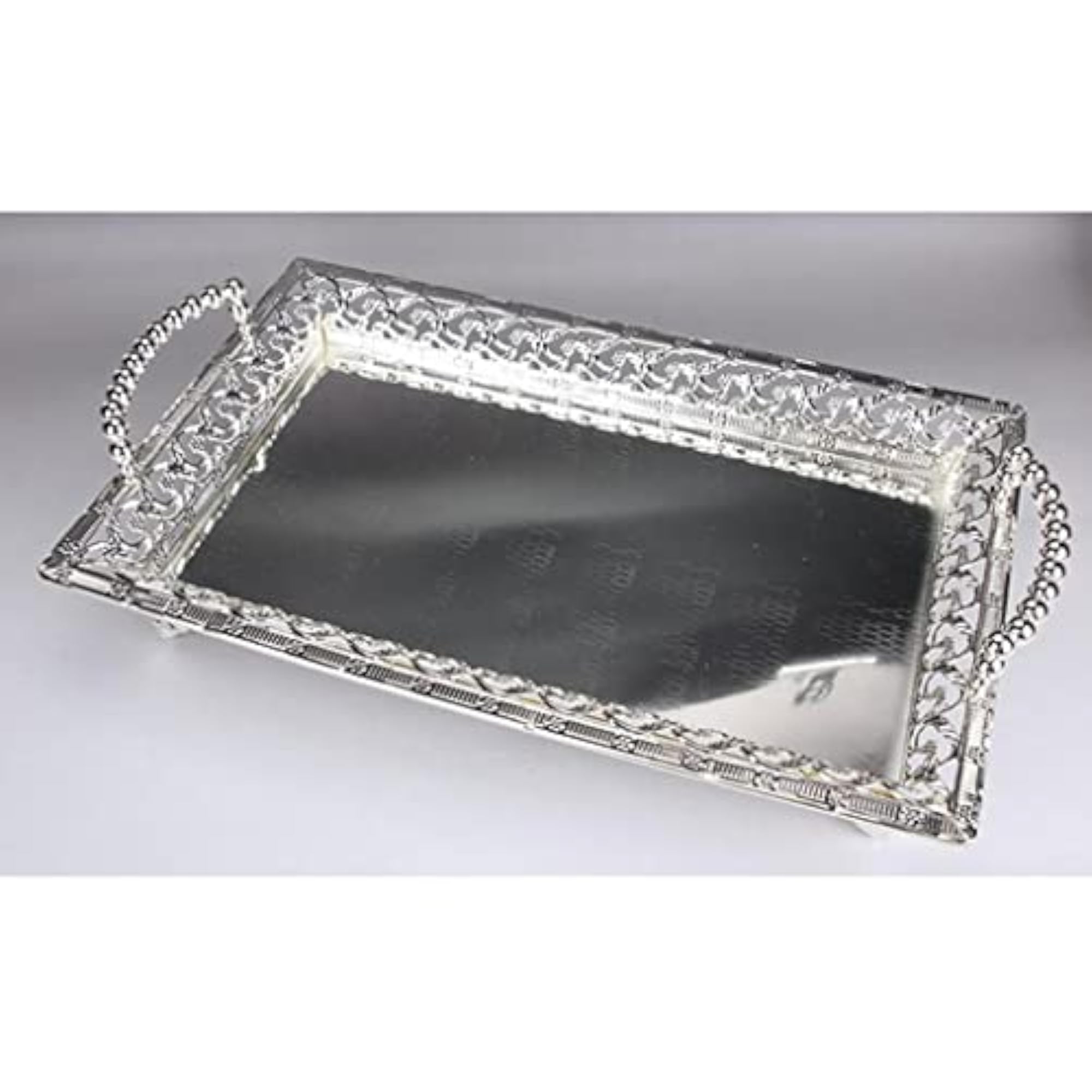 Plate Alloy Fruit Sugar Tray for Parties, Silver