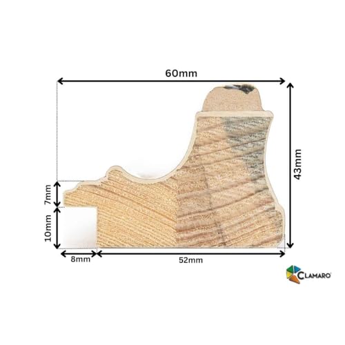 CLAMARO 'WIEN' Bilderrahmen Antik 33x49 Massivholz | Silber | 60 mm breite Shabby Chic Vintage Barock Leiste | Holzrahmen inkl. Acrylglas, Rückwand, Metall Aufhänger