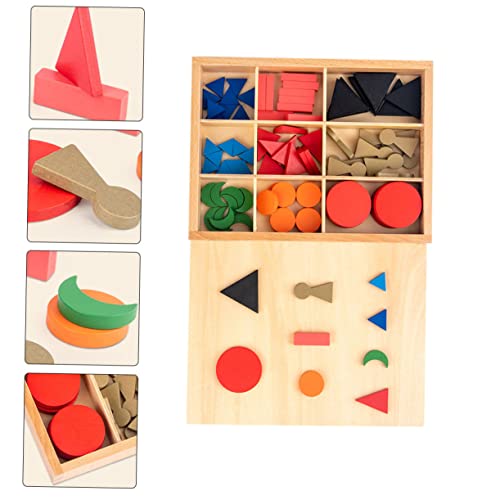 Tofficu 1 conjunto Montessori de materiais montessorianos, blocos de construção, peças educativas pa