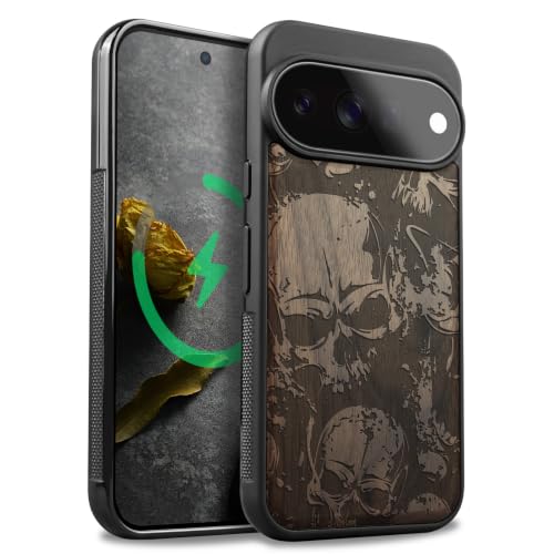 Coque Pixel 11 Pro XL Magnétique Carveit : Protection Bois Antichoc et Compatible Magsafe