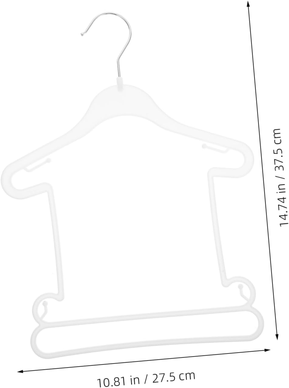 20pcs Kids Clothes Hangers, Plastic Anti-Skid for Closet, Skirts