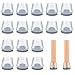VABNEER Protector Patas Sillas, 16Pcs Redondas Transparentes Silicona Protector Sillas Patas con Almohadillas de Fieltro para Patas Redondas de la Sill (Redondas, 20-23mm)