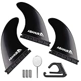 Abahub Surfboard Tri Future Fins Fiberglass Reinforced High Performance Fins 3 Pieces Surf Fin Set for Surf Boards, Surfing Longboard, Shortboard