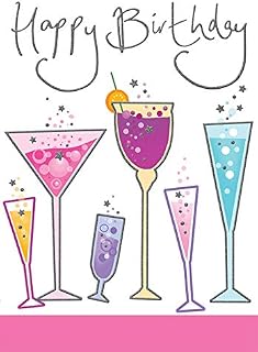 Modern Birthday Card Birthday - 7 x 5 inches - Piccadilly Greetings,blue|grey|pink|peach