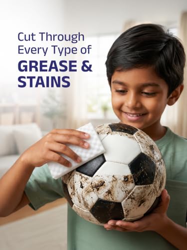 Image of Magic Eraser | Pack of 5 | Scratch Free, Chemical Free, Multisurface Cleaner | Remove 100+ Stains from Walls, Shoes, Furniture, Switch Board & Kitchen | Tough on Stains & Gentle on Surface