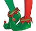 4E's Novelty Elfenschuhe für Erwachsene Herren & Damen Plüsch Stoff Elf Hausschuhe Weihnachten Elf Kostüm Zubehör Party Kostüm Supplies Rot Grün