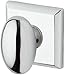 Baldwin PS.ELL.TSR Ellipse Passage Knobset with Traditional Square Rose, Polished Chrome