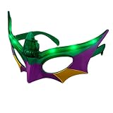 blinkee Light Up Mardi Gras Mask Green LED