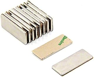 Adhesive N42 Neodymium Magnet for Arts, Crafts, Model Making, DIY, Hobbies, Office, and Home - 25mm x 10mm x 1.5mm thick - 2.2kg Pull - South - Pack of 10