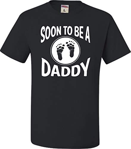 Go All Out Large Black Adult Soon to Be A Daddy New Father T-Shirt