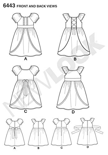 New Look Patterns Girl's Dress And Jumpsuit In Two Lengths Size A (8-10-12-14-16) 6444 #TOP2